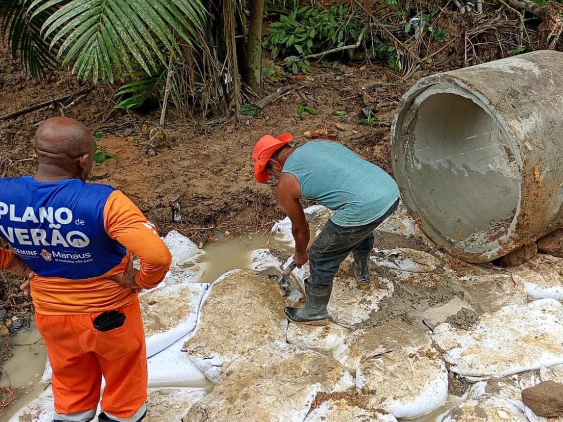 Prefeitura de Manaus moderniza drenagem e melhora escoamento da água da chuva no Lago Azul